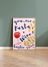 Load image into Gallery viewer, Pasta, Wine &amp; Garlic Bread Print
