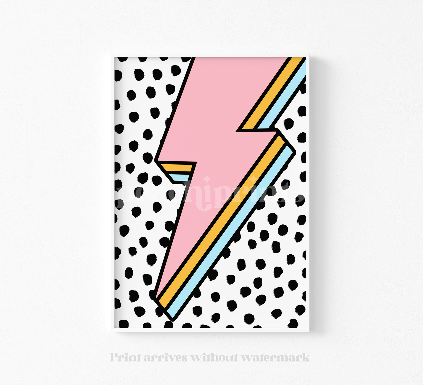 Spot Pink Lightning Bolt