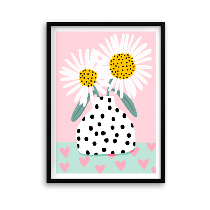 Pastel Spot Vase Print
