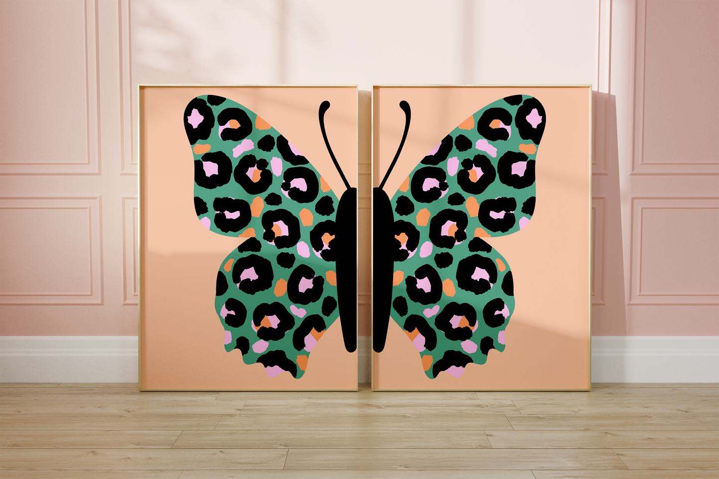 Set of 2 Butterfly Wing Prints