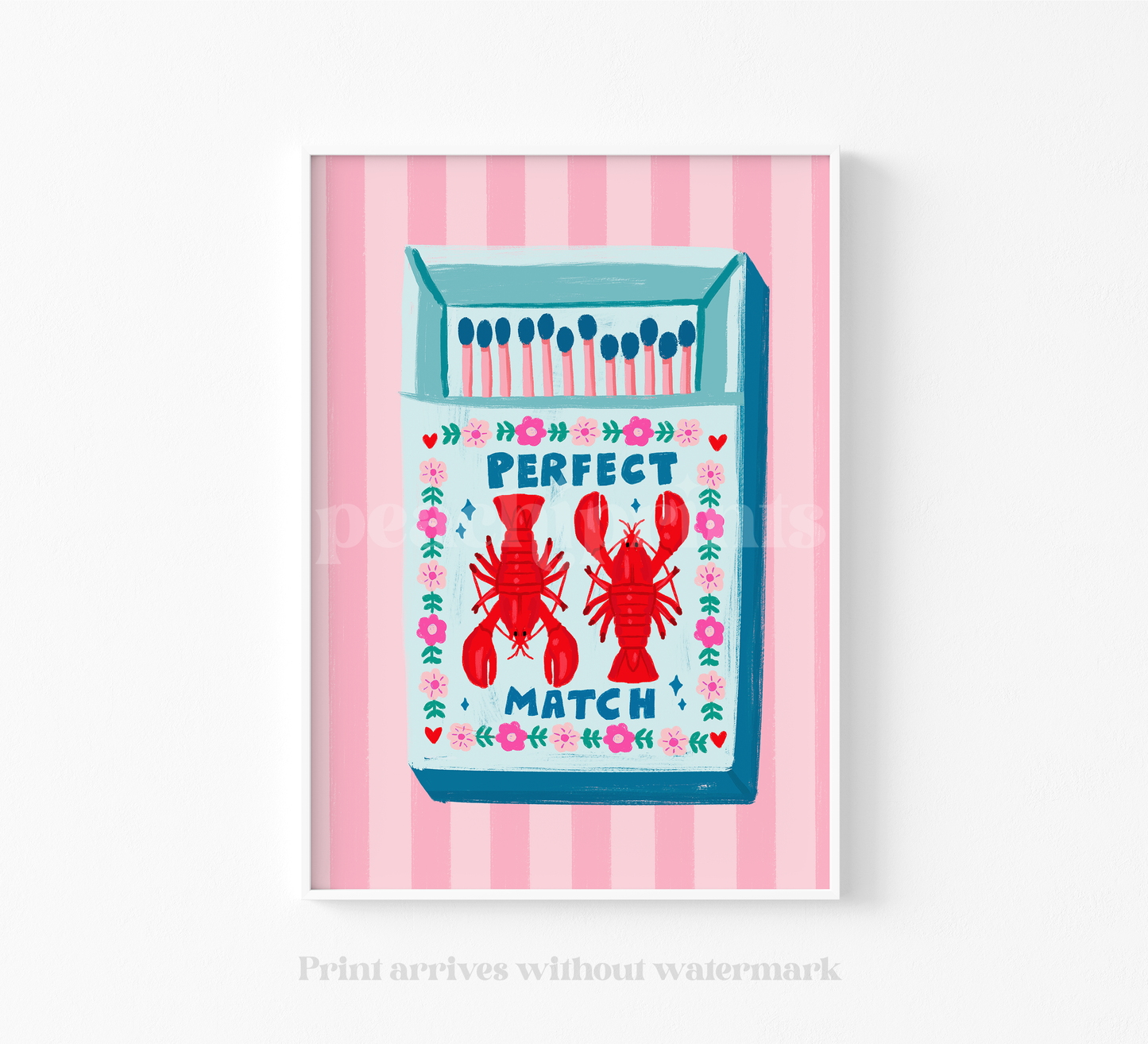 Lobster Matchbox Print