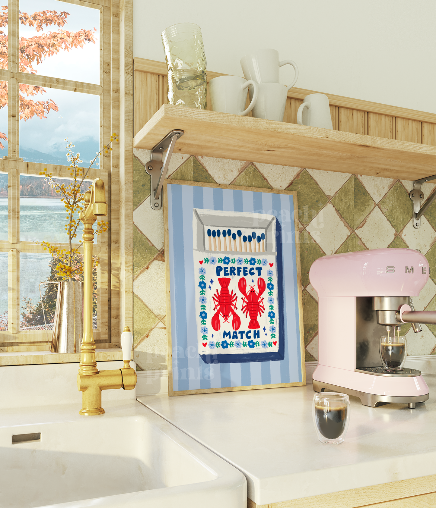 Perfect Match Lobster Print