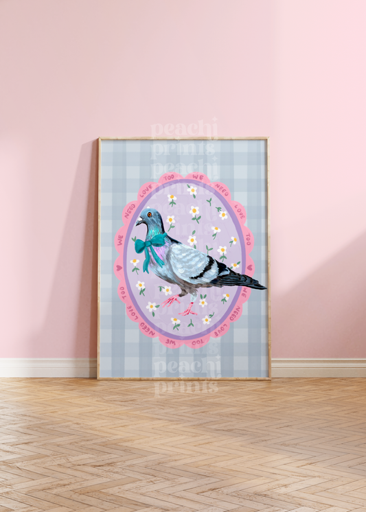 Pigeon Love Print