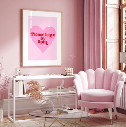 Please Leave by 9 Print