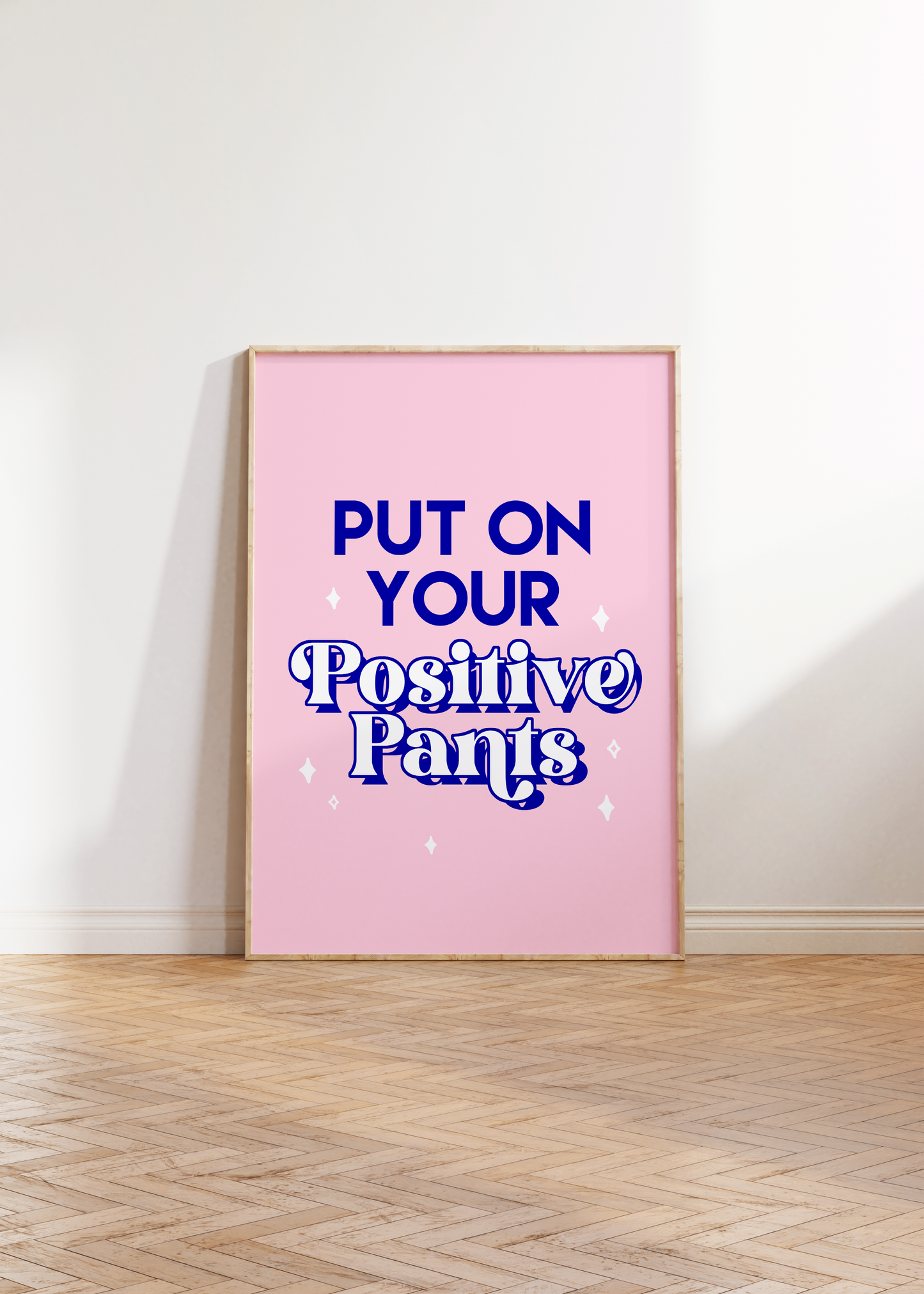Pink Positive Pants Print