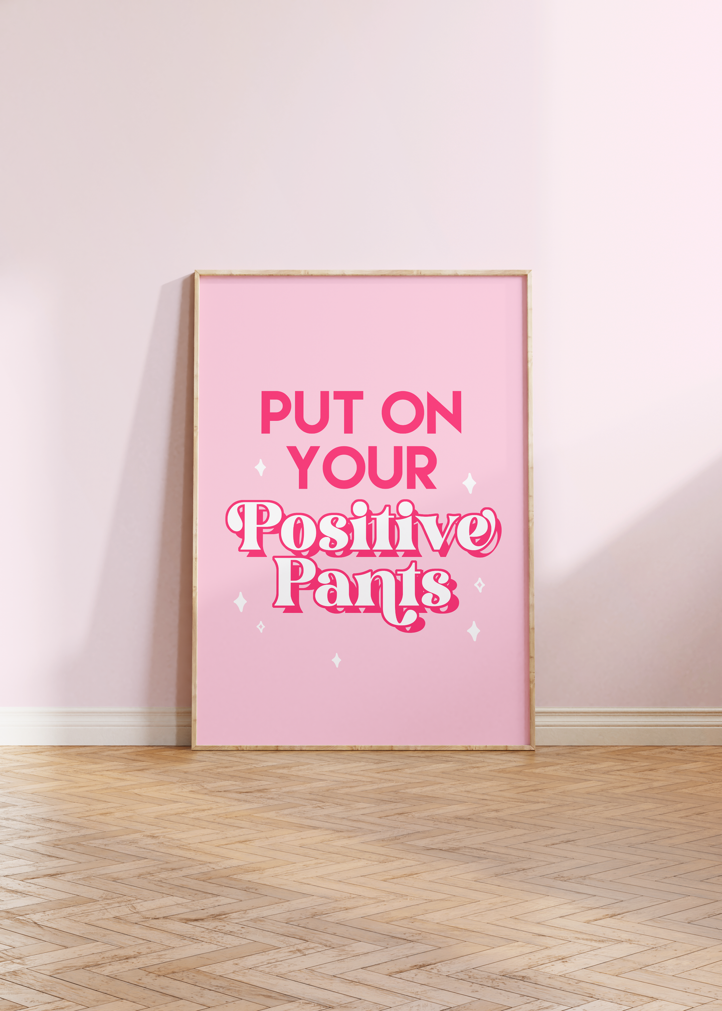 Pink Positive Pants Print