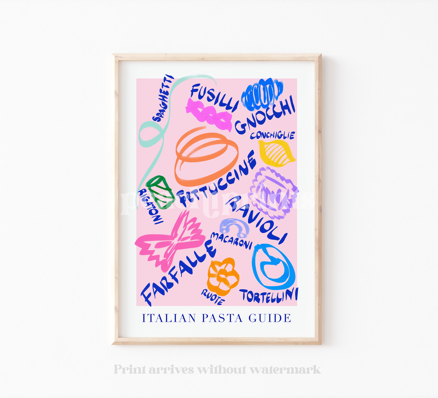 Rainbow Pasta Guide Print