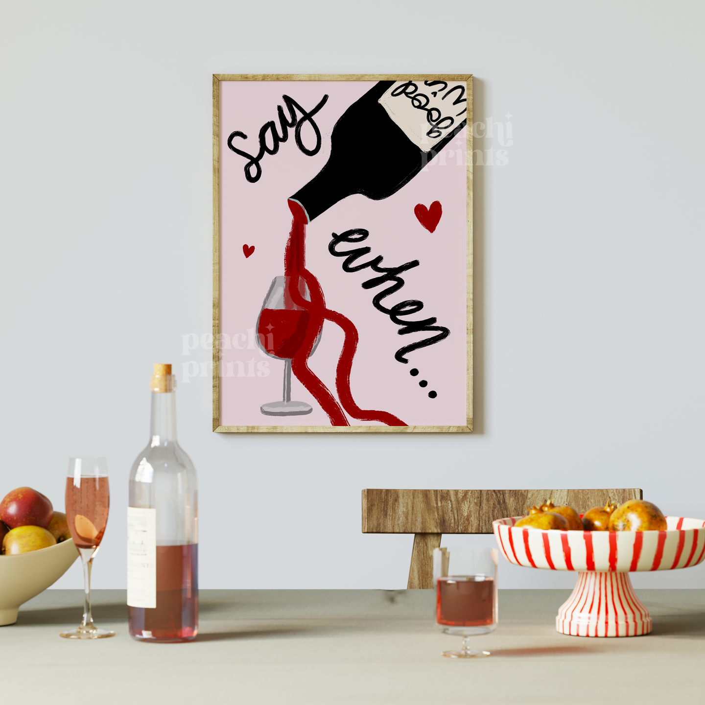 Say When Wine Print