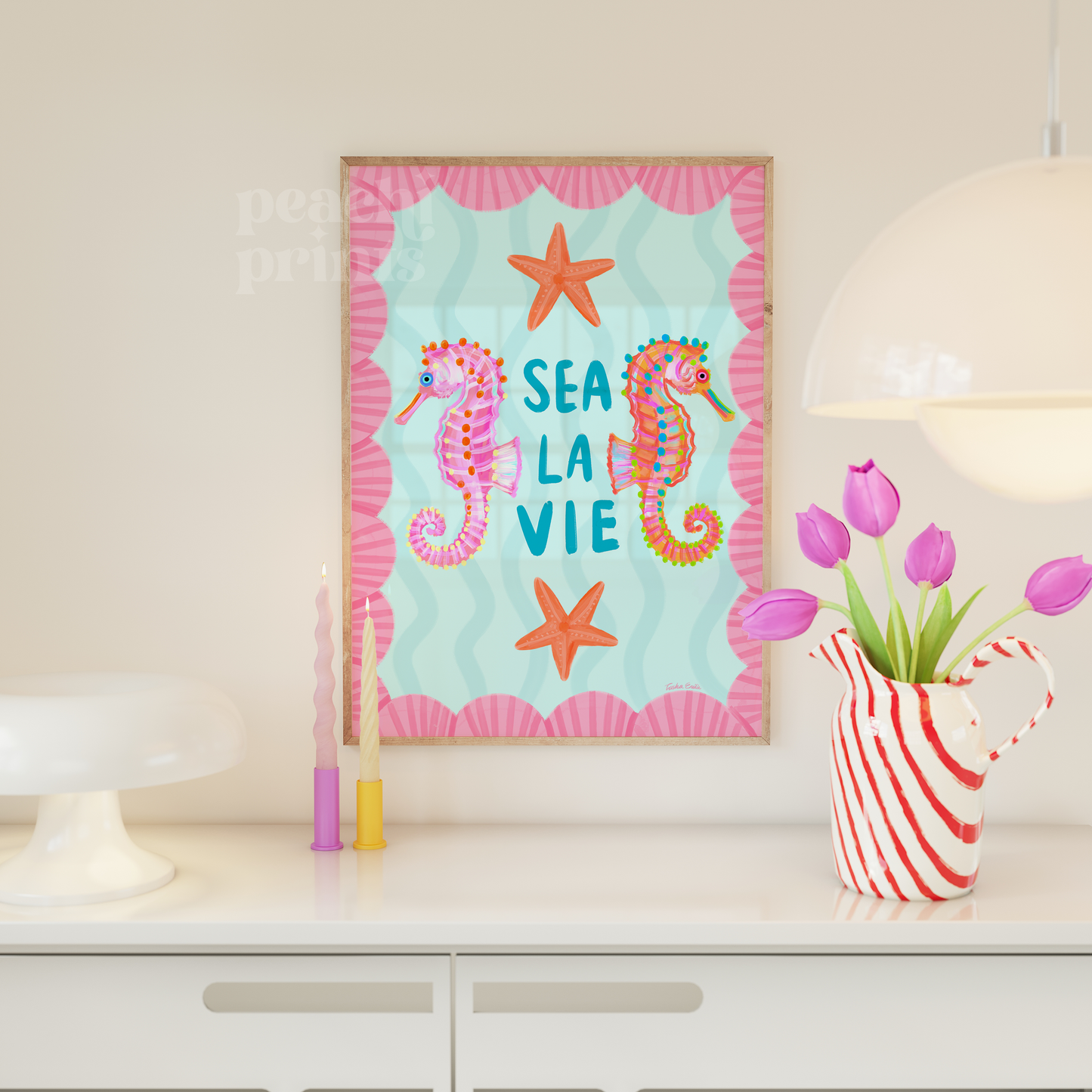 Sea La Vie Seahorse Print