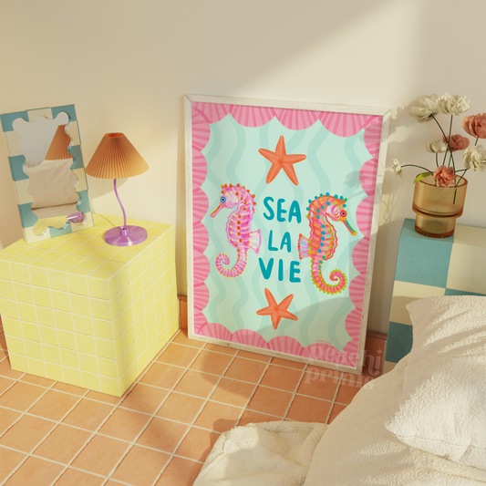 Sea La Vie Seahorse Print