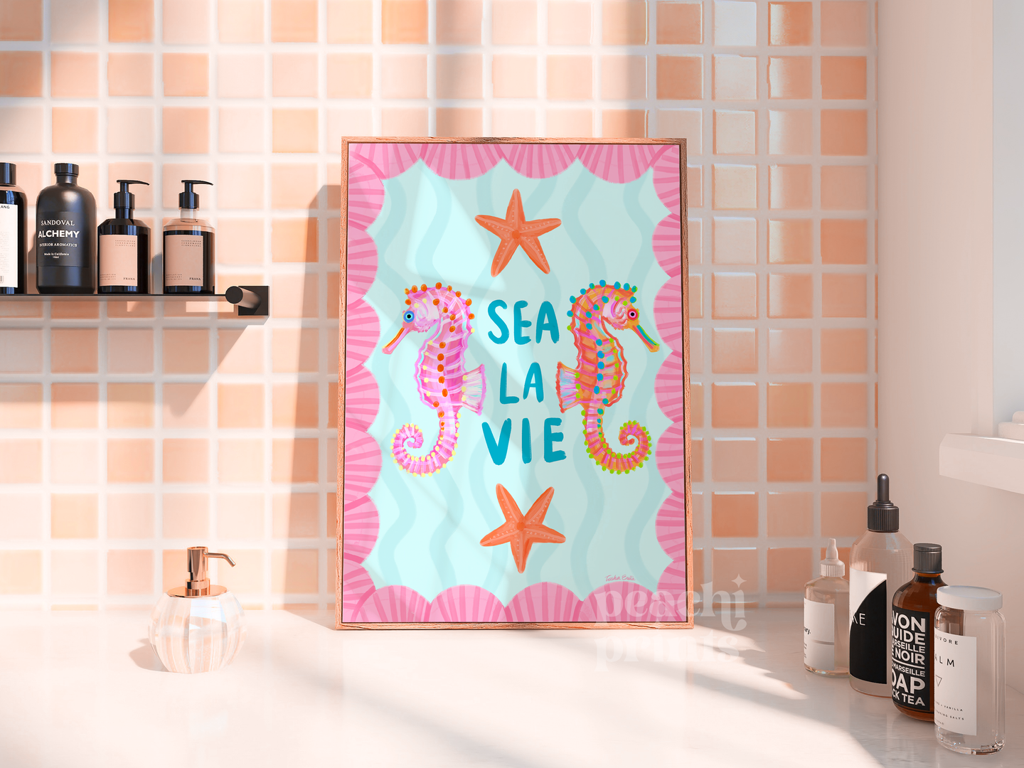 Sea La Vie Seahorse Print