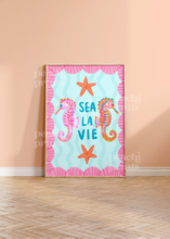 Load image into Gallery viewer, Sea La Vie Seahorse Print
