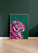 Load image into Gallery viewer, Solitude Tiger Forest Green Print
