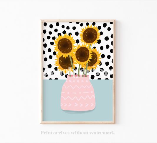 Sunflower Spots Print