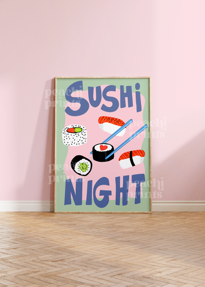 Sushi Night Print