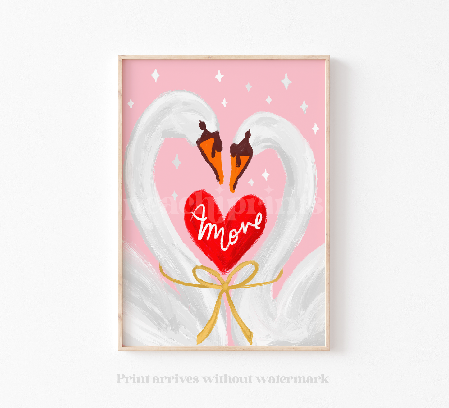 Swans in Love Print
