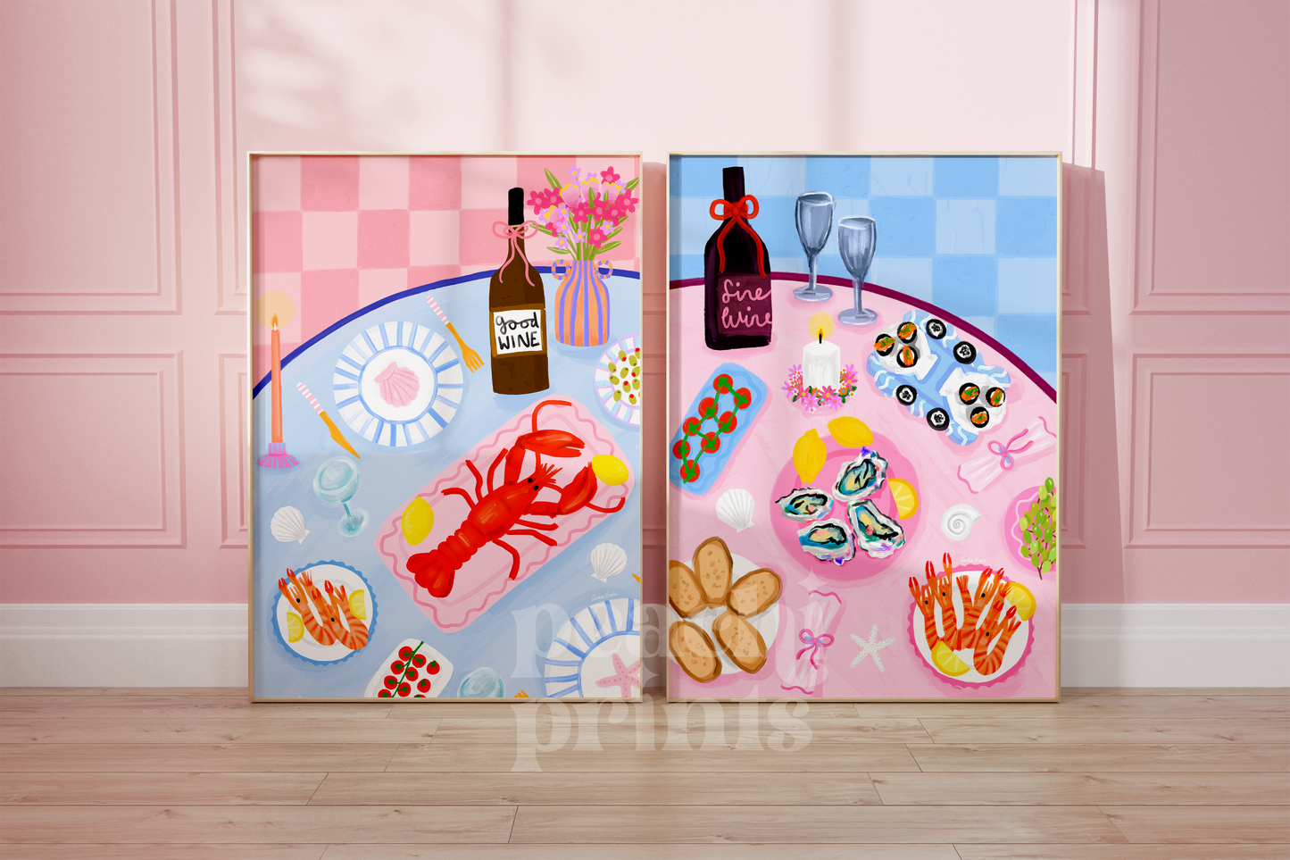 Seafood Table Spread Print