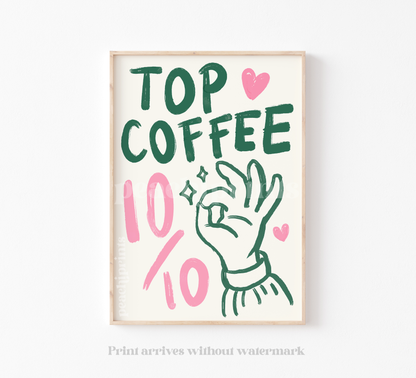 Top Coffee Print