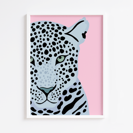 Blue Leopard Print