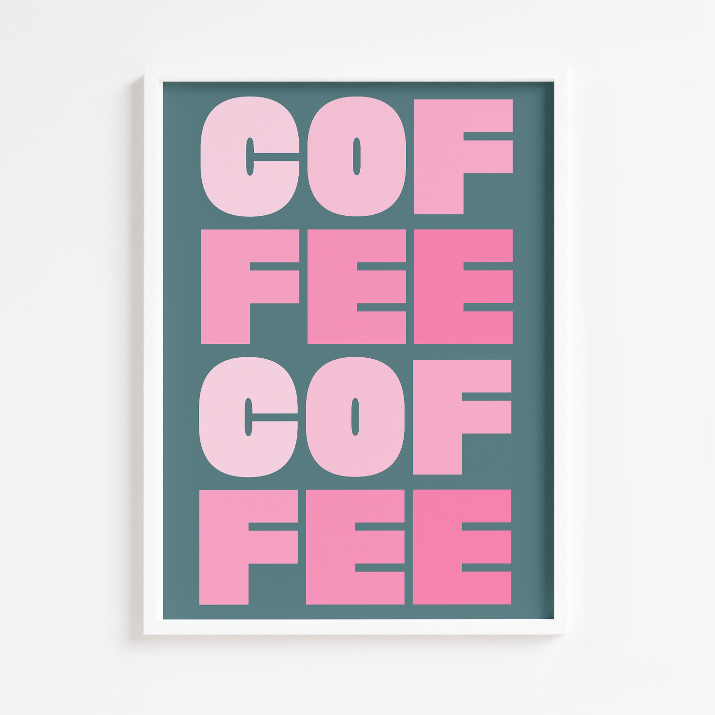 Pink Coffee Print