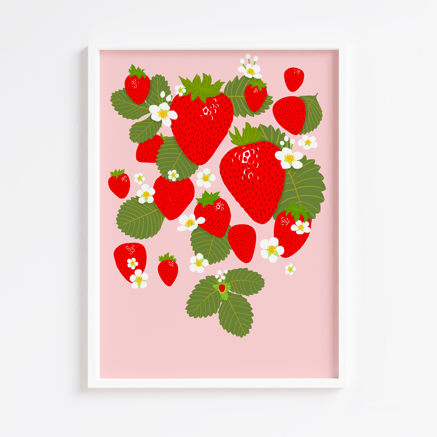 Botanical Strawberries Print