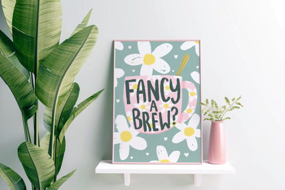 Flower Brew Mug Print