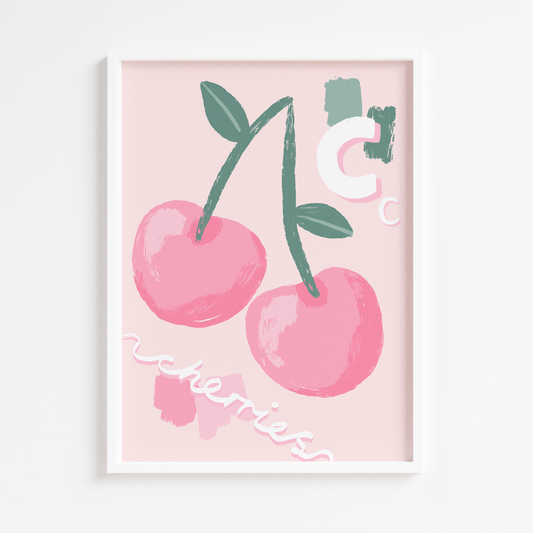 C for Cherries Print