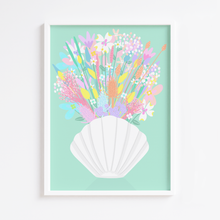 Load image into Gallery viewer, Dried Flowers Shell Vase Print
