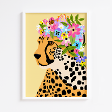 Load image into Gallery viewer, Cheetah Floral Crown Lilac Print
