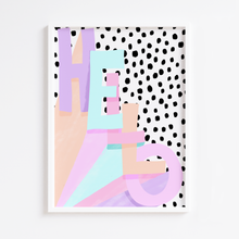 Load image into Gallery viewer, Hello Pastel Rainbow Spots Print
