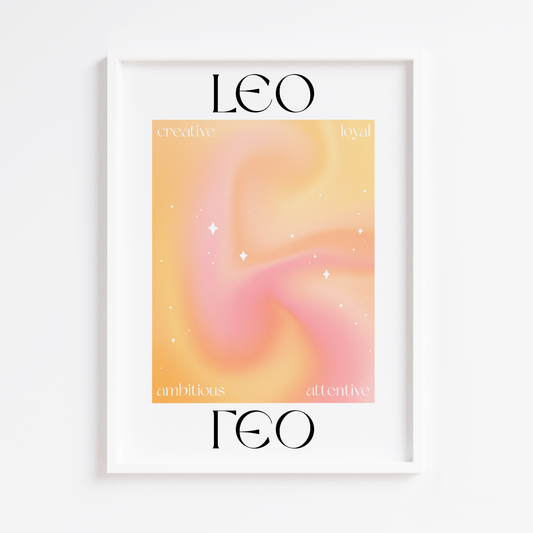Leo Zodiac Print