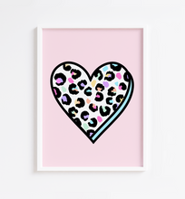 Load image into Gallery viewer, Mint Leopard Heart Print
