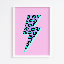 Load image into Gallery viewer, Pink Leopard Lightning Bolt Print
