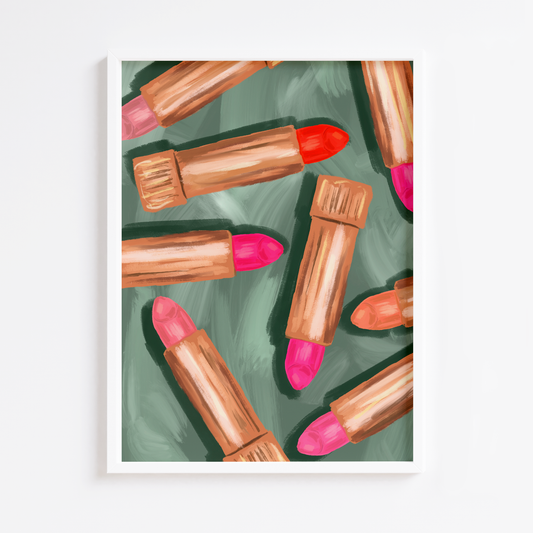 Painted Lipsticks Print