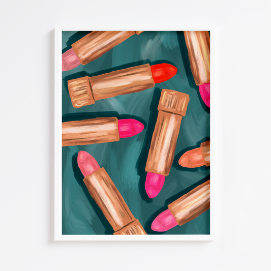 Painted Lipsticks Print