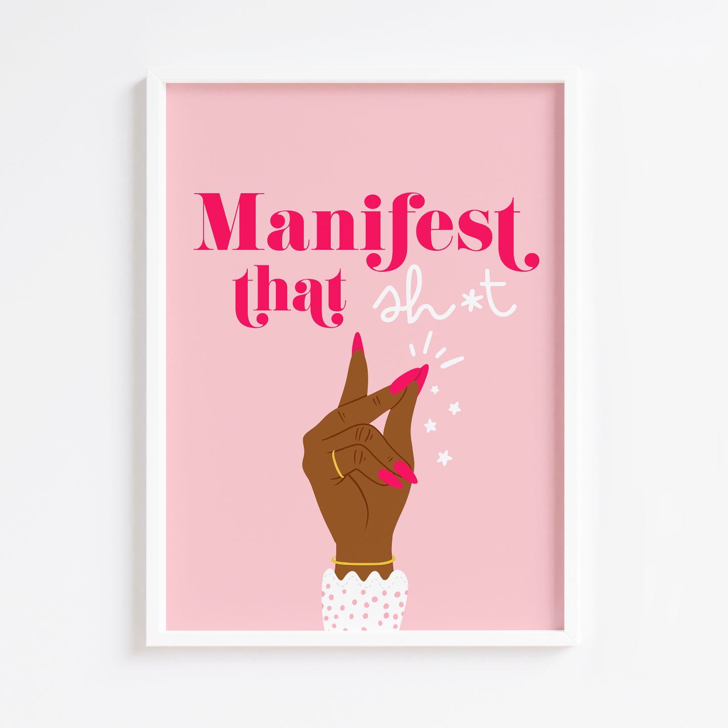 Manifest White Hand Print