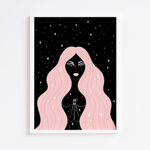 Load image into Gallery viewer, Pink Moon Goddess Print
