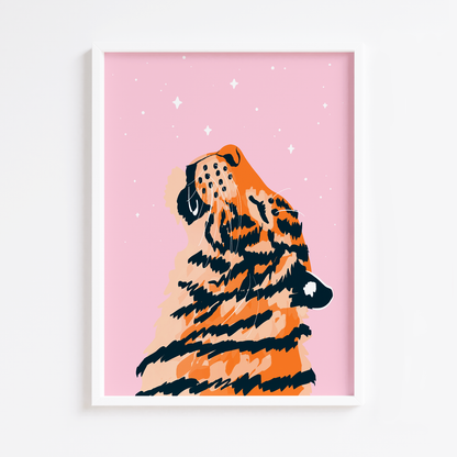Orange Zen Tiger Print