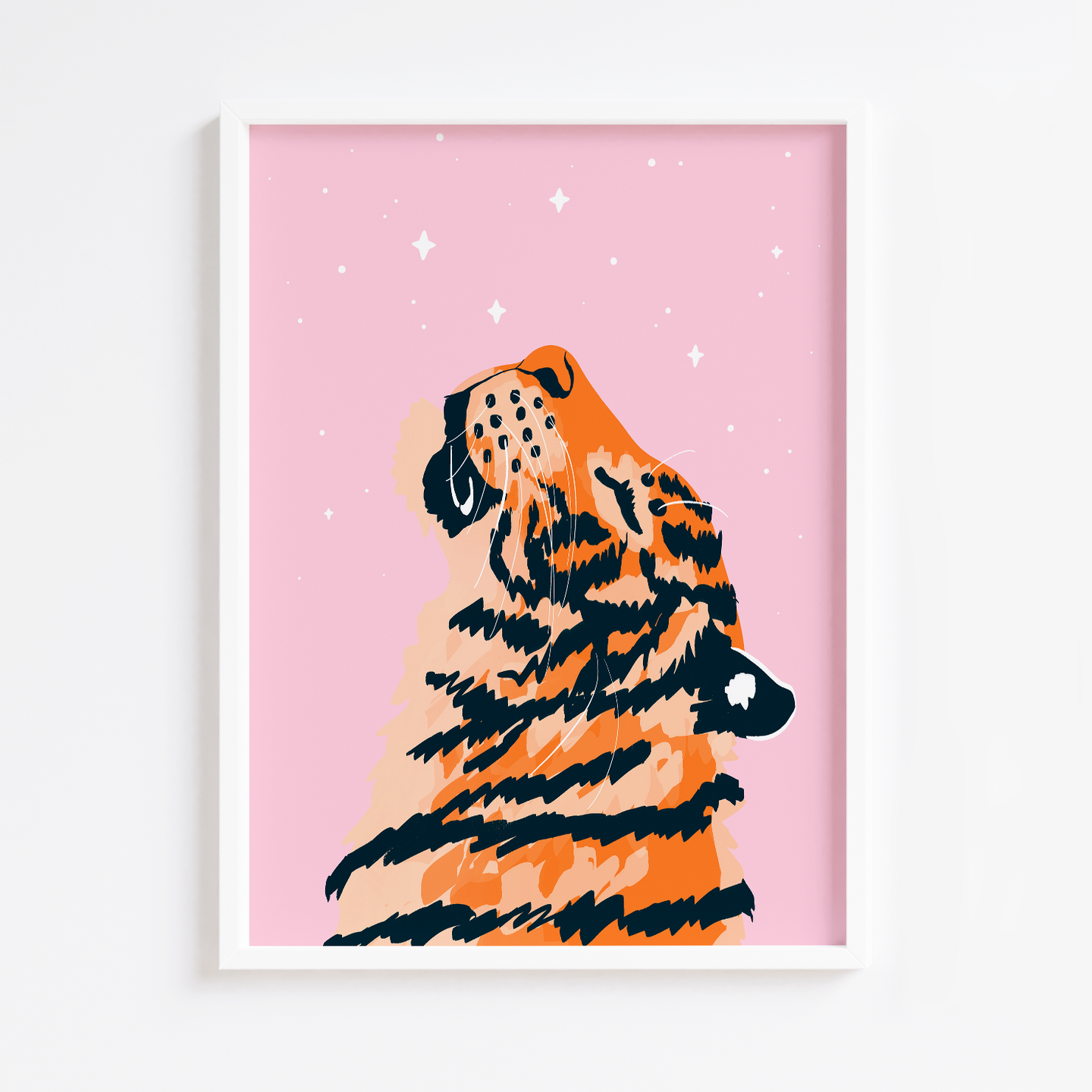 Orange Zen Tiger Print