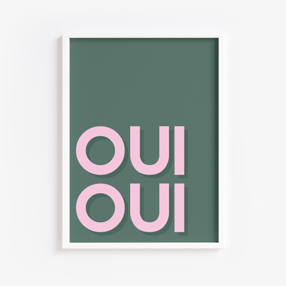 Oui Oui Green Print