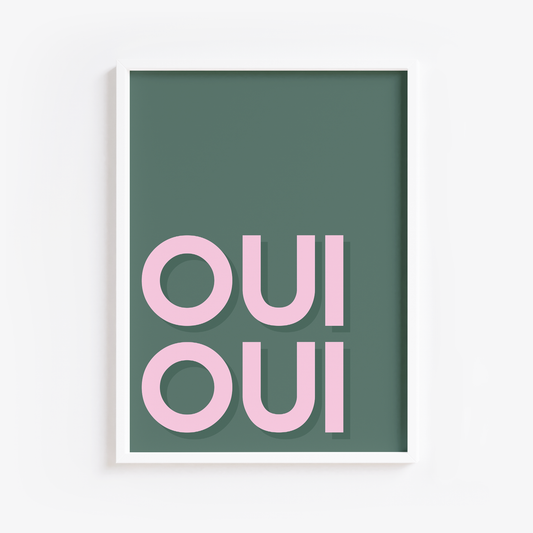 Oui Oui Green Print