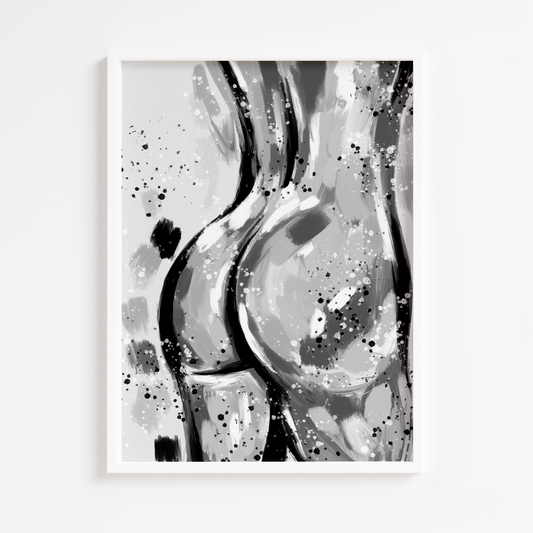 Painted Bum Black and White