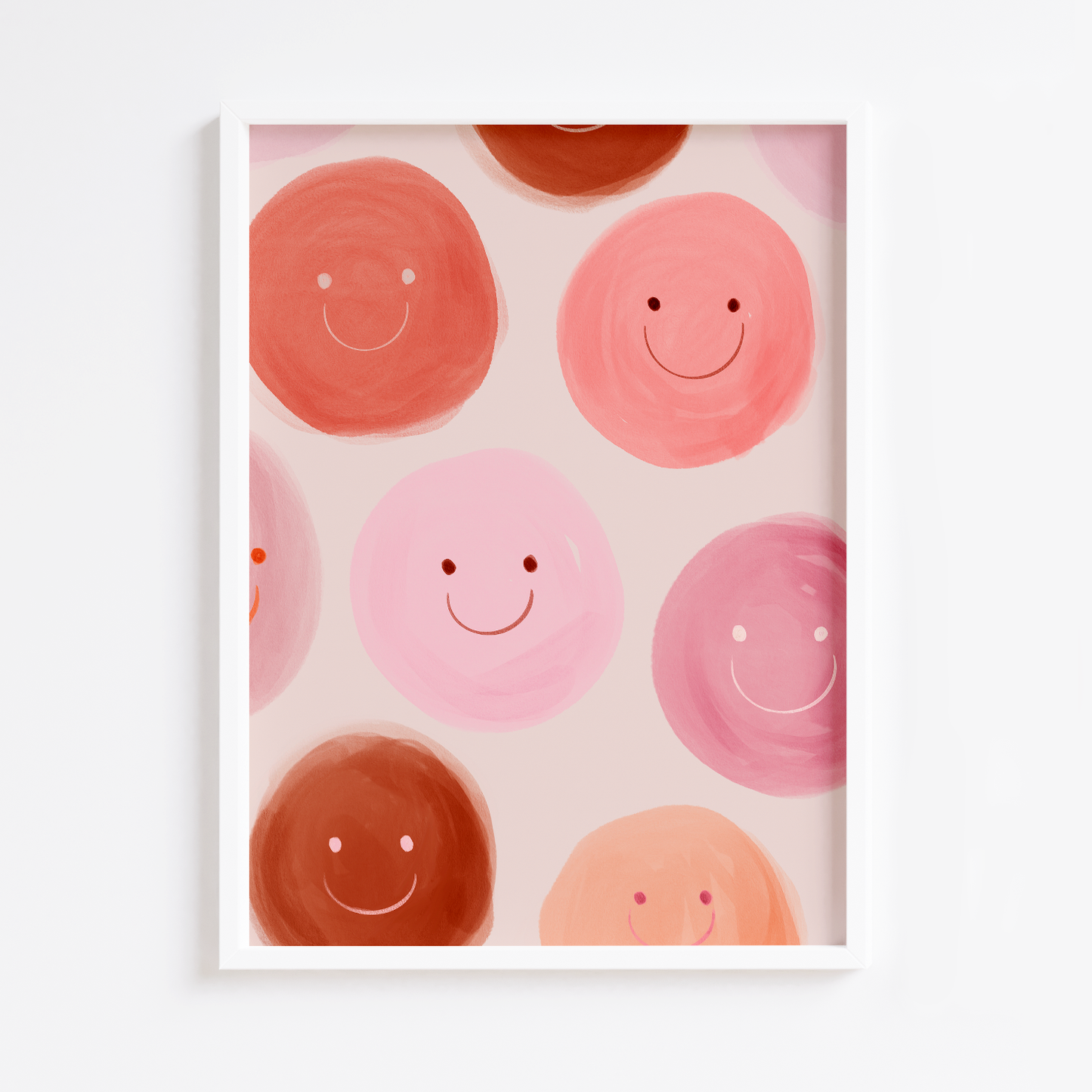 Painted Neutral Smiles Print