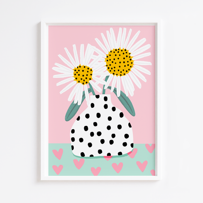 Pastel Spot Vase Print