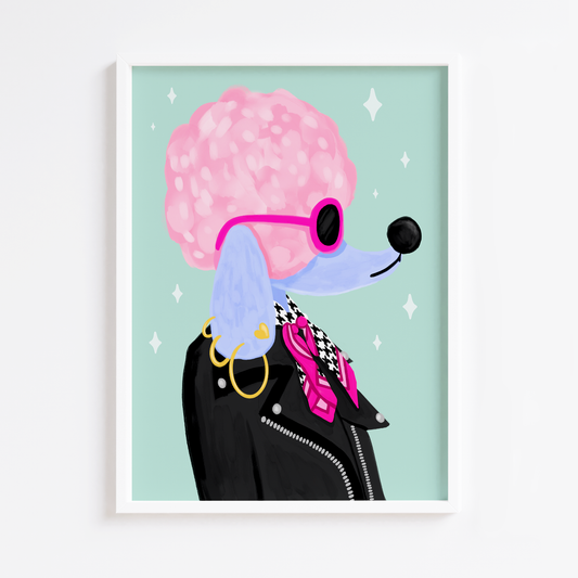 Poodle Rocker Print