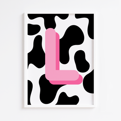 Personalised Cow Initial Letter