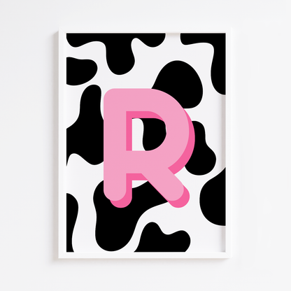 Personalised Cow Initial Letter