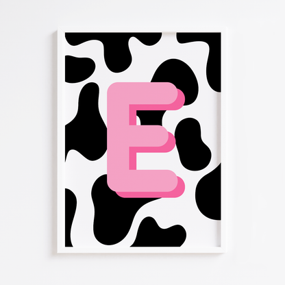 Personalised Cow Initial Letter