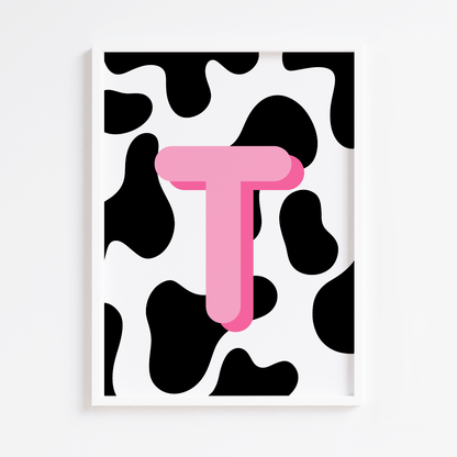 Personalised Cow Initial Letter