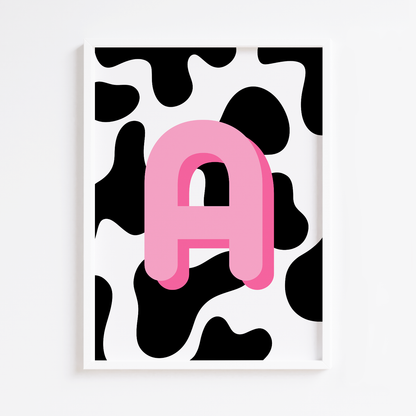 Personalised Cow Initial Letter